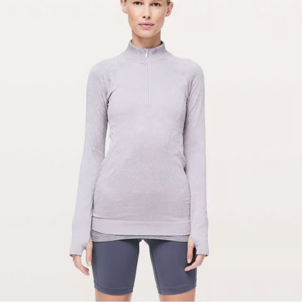 Lululemon Rest Less 1/2 Zip sz-M/L
Lavender Grey / Lavender Grey
